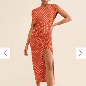 Free People Lakeside Heart Printed Midi Dress Size Small